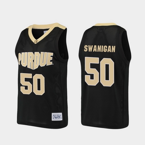Men Purdue Boilermakers Caleb Swanigan Alumni Black Basketball Jersey Men Purdue Boilermakers Caleb Swanigan Alumni Black Basketball Jersey