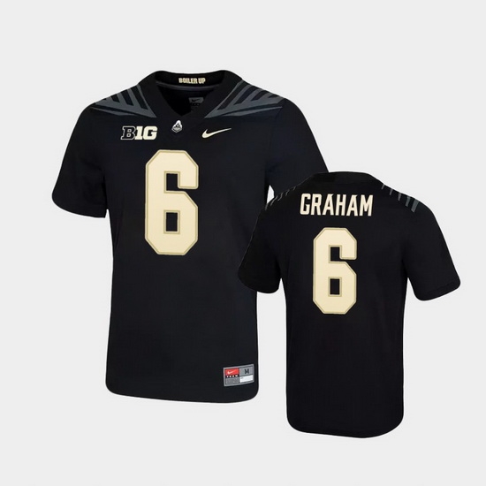 Men Purdue Boilermakers Jalen Graham Game Football Black Jersey Men Purdue Boilermakers Jalen Graham Game Football Black Jersey