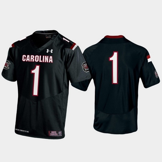 Men South Carolina Gamecocks 1 Black Premier College Football Jersey Men South Carolina Gamecocks 1 Black Premier College Football Jersey