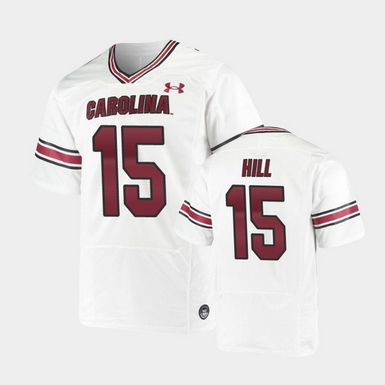 Men South Carolina Gamecocks Collin Hill Replica White Premiere Football Jersey Men South Carolina Gamecocks Collin Hill Replica White Premiere Football Jersey