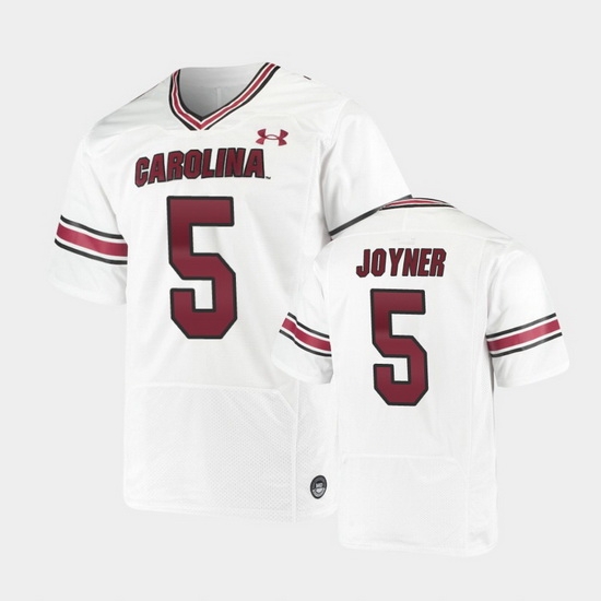 Men South Carolina Gamecocks Dakereon Joyner Replica White Premiere Football Jersey Men South Carolina Gamecocks Dakereon Joyner Replica White Premiere Football Jersey