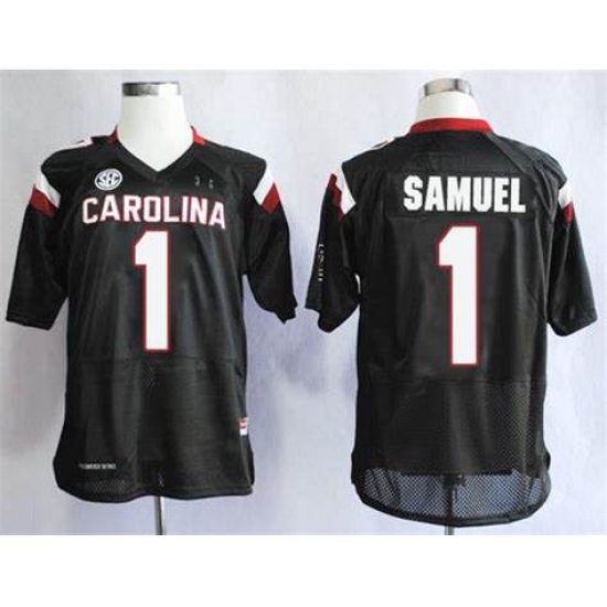 Men South Carolina Gamecocks Deebo Samuel 1 Maroon Black Football Jersey Men South Carolina Gamecocks Deebo Samuel 1 Maroon Black Football Jersey