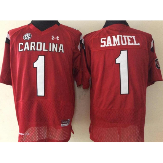 Men South Carolina Gamecocks Deebo Samuel 1 Maroon Red Football Jersey Men South Carolina Gamecocks Deebo Samuel 1 Maroon Red Football Jersey