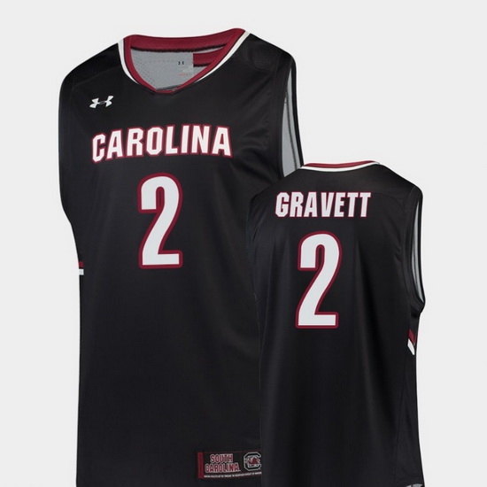 Men South Carolina Gamecocks Hassani Gravett Black Replica College Basketball Jersey Men South Carolina Gamecocks Hassani Gravett Black Replica College Basketball Jersey