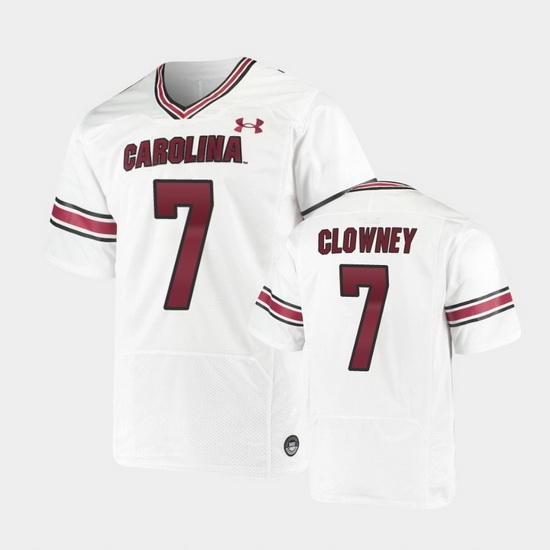 Men South Carolina Gamecocks Jadeveon Clowney Replica White Premiere Football Jersey Men South Carolina Gamecocks Jadeveon Clowney Replica White Premiere Football Jersey