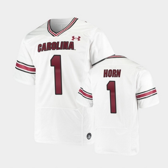 Men South Carolina Gamecocks Jaycee Horn Replica White Premiere Football Jersey Men South Carolina Gamecocks Jaycee Horn Replica White Premiere Football Jersey