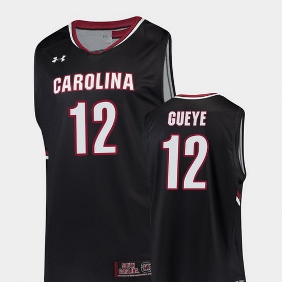 Men South Carolina Gamecocks Khadim Gueye Black Replica College Basketball Jersey Men South Carolina Gamecocks Khadim Gueye Black Replica College Basketball Jersey