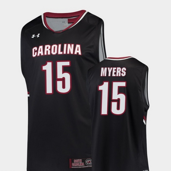 Men South Carolina Gamecocks Wesley Myers Black Replica College Basketball Jersey Men South Carolina Gamecocks Wesley Myers Black Replica College Basketball Jersey