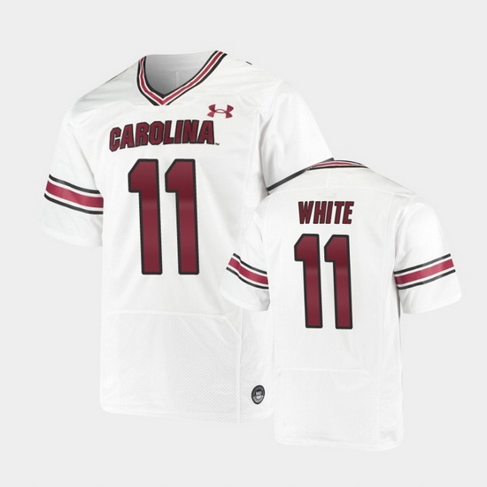 Men South Carolina Gamecocks Zaquandre White Replica White Premiere Football Jersey Men South Carolina Gamecocks Zaquandre White Replica White Premiere Football Jersey