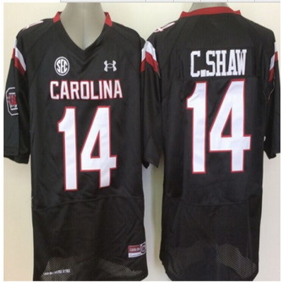 South Carolina Fighting Gamecocks #14 Connor Shaw Black SEC Patch Stitched NCAA Jersey II South Carolina Fighting Gamecocks #14 Connor Shaw Black SEC Patch Stitched NCAA Jersey II