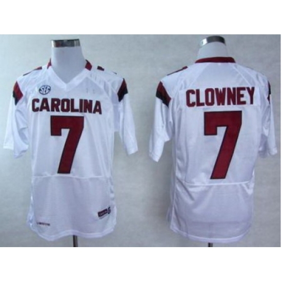 South Carolina Gamecocks 7 Jadeveon Clowney White College Football NCAA Jersey South Carolina Gamecocks 7 Jadeveon Clowney White College Football NCAA Jersey