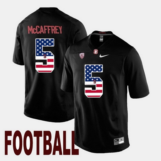 Christian Mccaffrey Black Stanford Cardinal Us Flag Fashion Jersey Christian Mccaffrey Black Stanford Cardinal Us Flag Fashion Jersey
