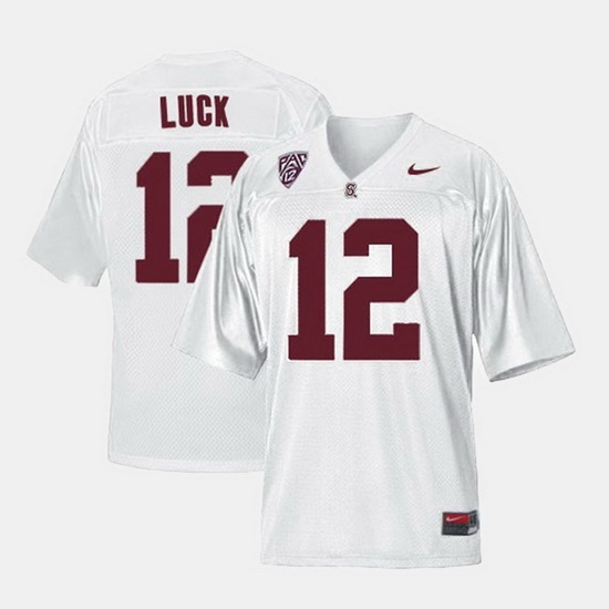 Men Stanford Cardinal Andrew Luck College Football White Jersey Men Stanford Cardinal Andrew Luck College Football White Jersey