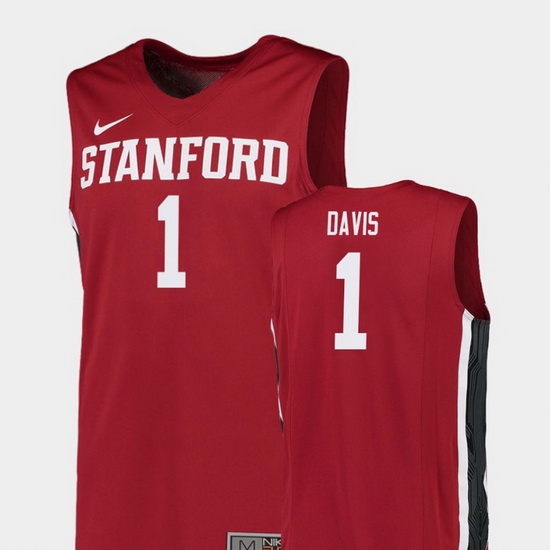Men Stanford Cardinal Daejon Davis Red Replica College Basketball Jersey Men Stanford Cardinal Daejon Davis Red Replica College Basketball Jersey