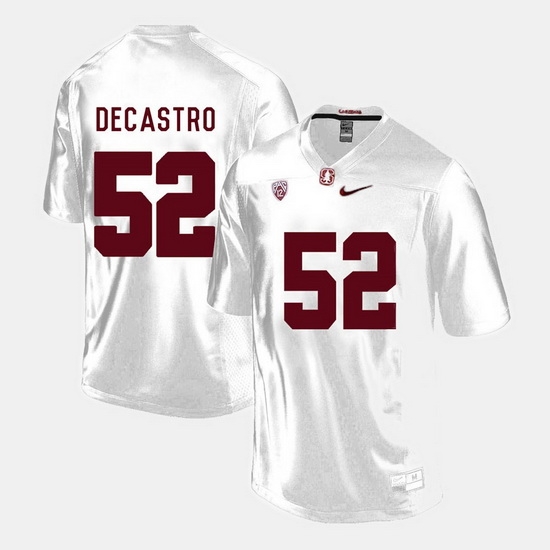Men Stanford Cardinal David Decastro College Football White Jersey Men Stanford Cardinal David Decastro College Football White Jersey
