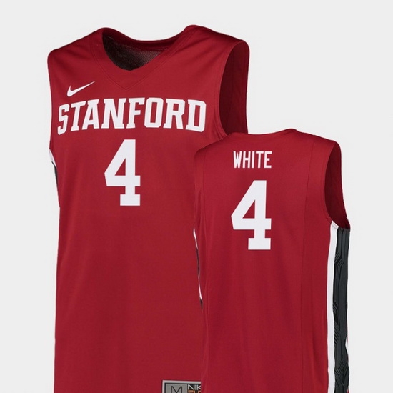 Men Stanford Cardinal Isaac White Red Replica College Basketball Jersey Men Stanford Cardinal Isaac White Red Replica College Basketball Jersey
