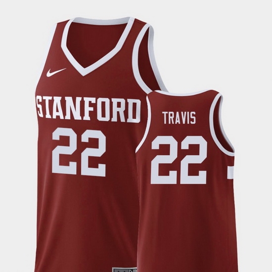 Men Stanford Cardinal Reid Travis Wine Replica College Basketball Jersey Men Stanford Cardinal Reid Travis Wine Replica College Basketball Jersey