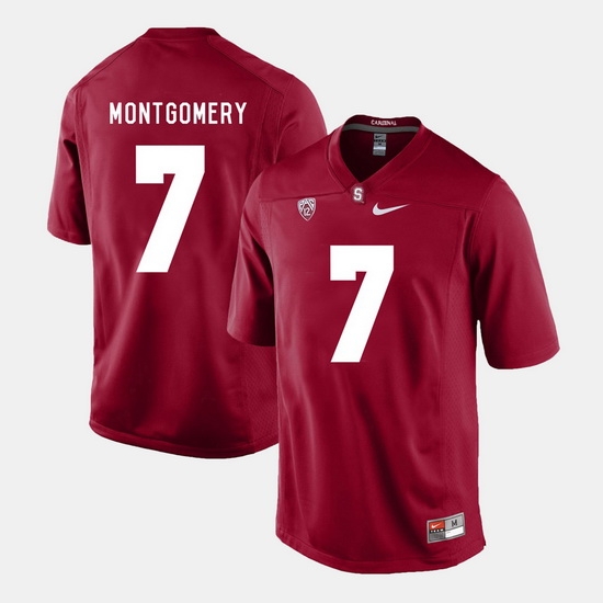 Men Stanford Cardinal Ty Montgomery College Football Cardinal Jersey Men Stanford Cardinal Ty Montgomery College Football Cardinal Jersey