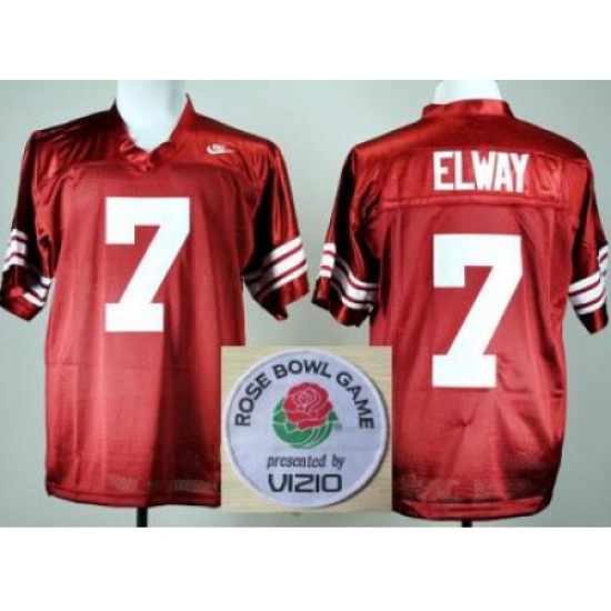 Stanford Cardinals 7 John Elway Red College Football NCAA Jerseys 2014 Rose Bowl Game Patch Stanford Cardinals 7 John Elway Red College Football NCAA Jerseys 2014 Rose Bowl Game Patch