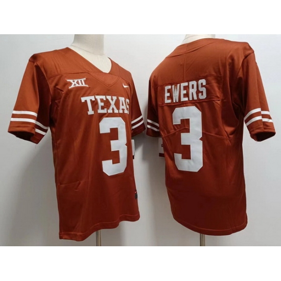 Men Texas Longhorns #3 Quinn Ewers Orange College Football Jersey Men Texas Longhorns #3 Quinn Ewers Orange College Football Jersey