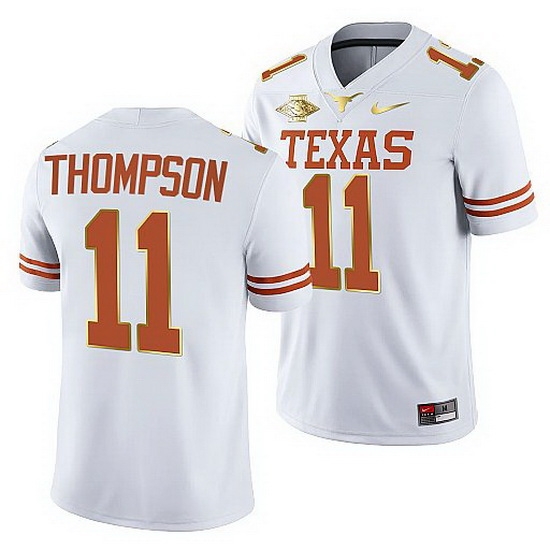 Texas Longhorns Casey Thompson White 2021 Red River Showdown Men Jersey Texas Longhorns Casey Thompson White 2021 Red River Showdown Men Jersey