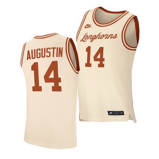 Texas Longhorns D.J. Augustin Cream Retro Texas Longhorns Jersey Texas Longhorns D.J. Augustin Cream Retro Texas Longhorns Jersey