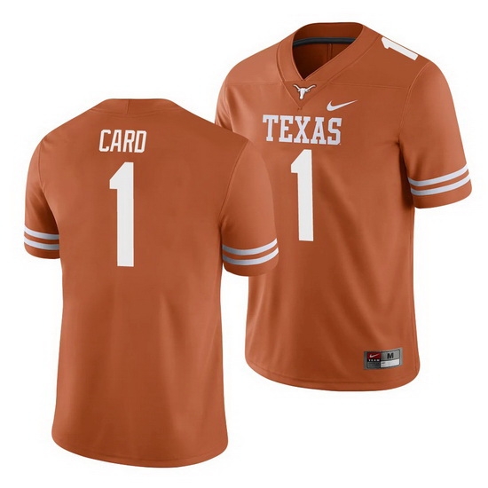 Texas Longhorns Hudson Card Texas Orange College Football Men'S Jersey Texas Longhorns Hudson Card Texas Orange College Football Men'S Jersey