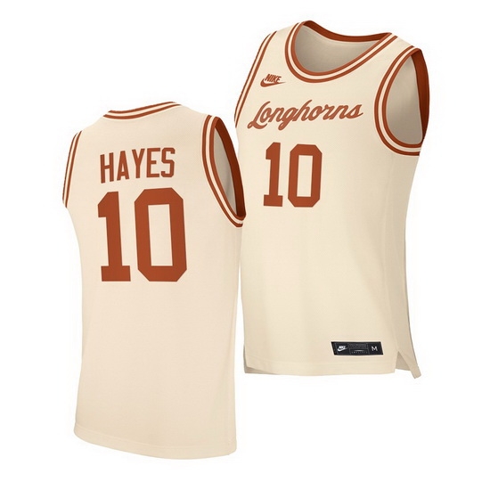 Texas Longhorns Jaxson Hayes Cream Retro Texas Longhorns Jersey Texas Longhorns Jaxson Hayes Cream Retro Texas Longhorns Jersey
