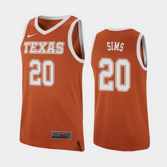 Texas Longhorns Jericho Sims Texas Orange Replica Men'S Jersey Texas Longhorns Jericho Sims Texas Orange Replica Men'S Jersey