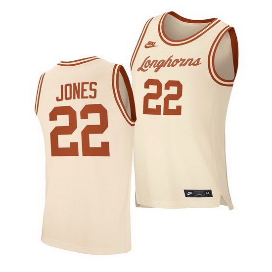 Texas Longhorns Kai Jones Cream Retro Texas Longhorns Jersey Texas Longhorns Kai Jones Cream Retro Texas Longhorns Jersey
