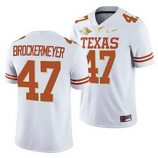 Texas Longhorns Luke Brockermeyer White 2021 Red River Showdown Men Jersey Texas Longhorns Luke Brockermeyer White 2021 Red River Showdown Men Jersey