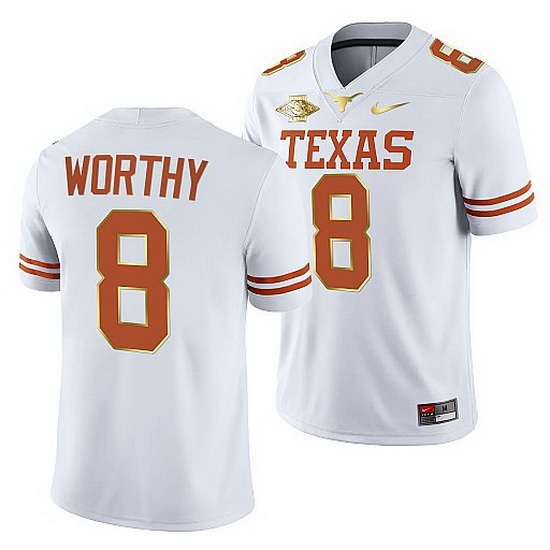 Texas Longhorns Xavier Worthy White 2021 Red River Showdown Men Jersey Texas Longhorns Xavier Worthy White 2021 Red River Showdown Men Jersey