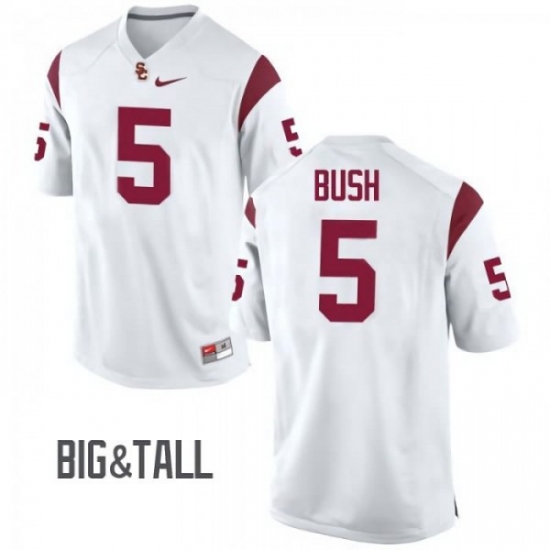 Men USC TROJANS #5 Reggie Bush USC Big Tall University Jerseys White Men USC TROJANS #5 Reggie Bush USC Big Tall University Jerseys White