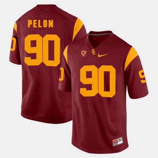 Men Usc Trojans Claude Pelon Pac 12 Game Red Jersey Men Usc Trojans Claude Pelon Pac 12 Game Red Jersey