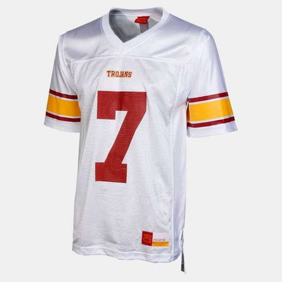 Men Usc Trojans College Football White Jersey Men Usc Trojans College Football White Jersey