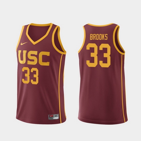 Men Usc Trojans J'Raan Brooks Cardinal Replica College Basketball Jersey Men Usc Trojans J'Raan Brooks Cardinal Replica College Basketball Jersey