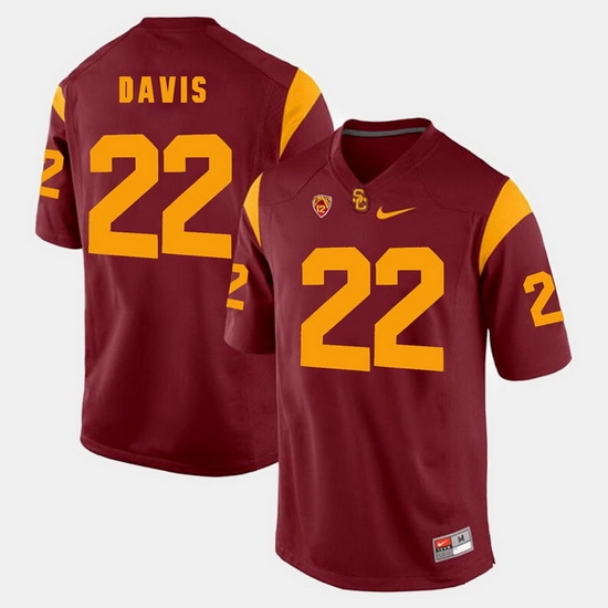 Men Usc Trojans Justin Davis Pac 12 Game Red Jersey Men Usc Trojans Justin Davis Pac 12 Game Red Jersey