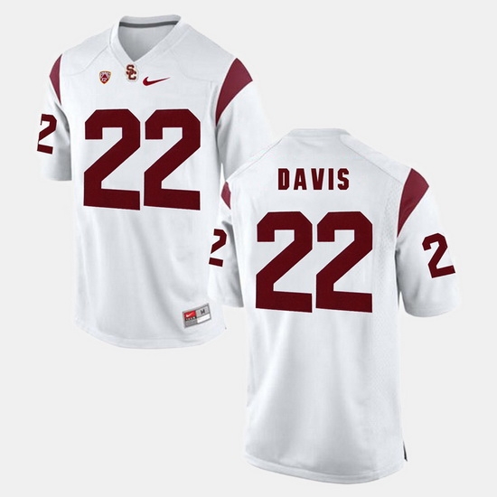Men Usc Trojans Justin Davis Pac 12 Game White Jersey Men Usc Trojans Justin Davis Pac 12 Game White Jersey