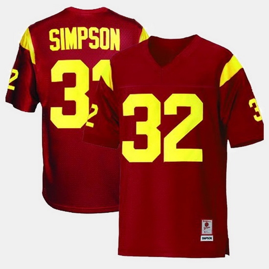 Men Usc Trojans O.J. Simpson College Football Red Jersey Men Usc Trojans O.J. Simpson College Football Red Jersey