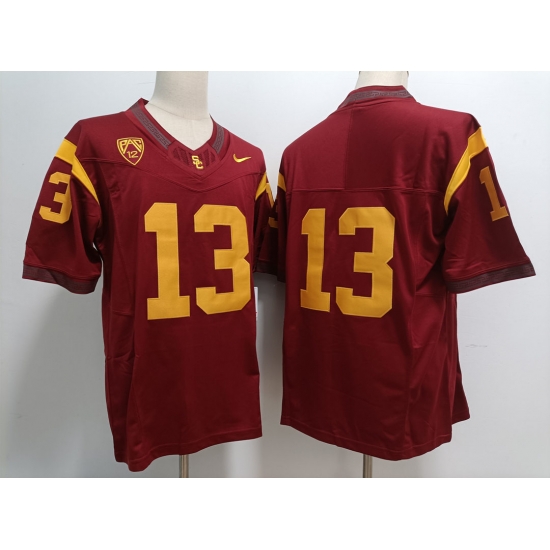 Men's Nike USC Trojans Caleb Williams #13 2023 F U S E Stitched Red Football Jersey Men's Nike USC Trojans Caleb Williams #13 2023 F U S E Stitched Red Football Jersey