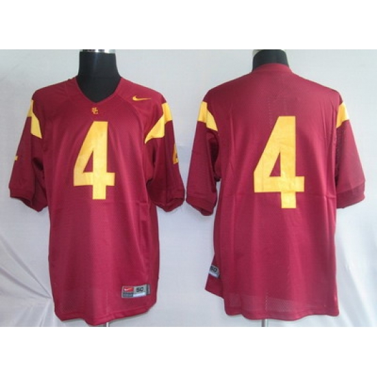 Trojans #4 Joe McKnight Red Embroidered NCAA Jersey Trojans #4 Joe McKnight Red Embroidered NCAA Jersey