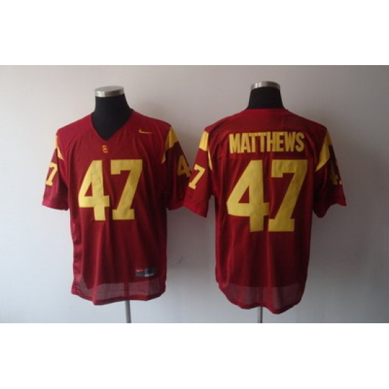 Trojans #47 Red Embroidered NCAA Jersey Trojans #47 Red Embroidered NCAA Jersey
