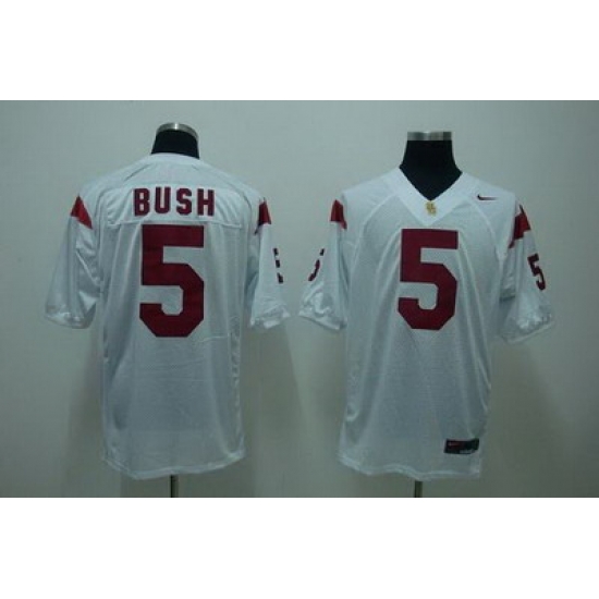 Trojans #5 Reggie Bush White Embroidered NCAA Jersey Trojans #5 Reggie Bush White Embroidered NCAA Jersey