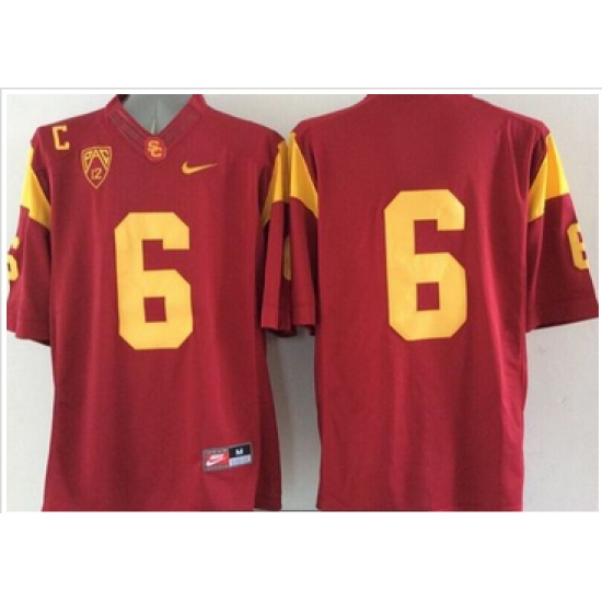 USC Trojans #6 Red Limited Stitched NCAA Jersey USC Trojans #6 Red Limited Stitched NCAA Jersey