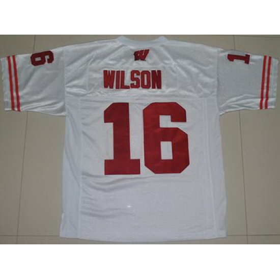Badgers #16 Russell Wilson White Embroidered NCAA Jersey Badgers #16 Russell Wilson White Embroidered NCAA Jersey
