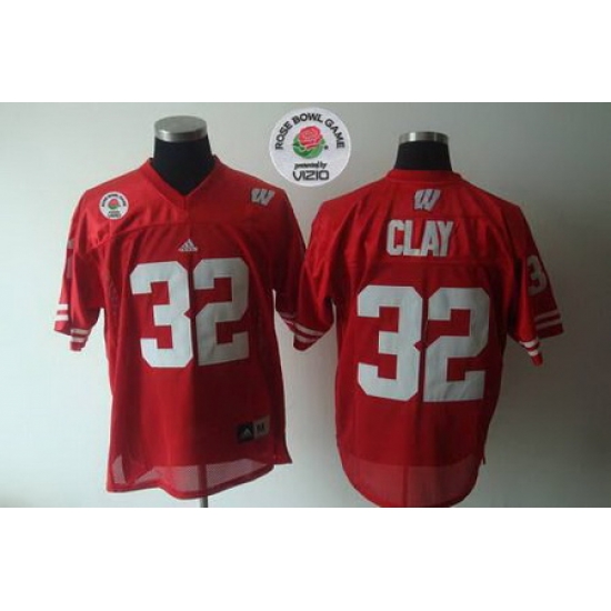 Badgers #32 John Clay Red Rose Bowl Game Stitched NCAA Jersey Badgers #32 John Clay Red Rose Bowl Game Stitched NCAA Jersey