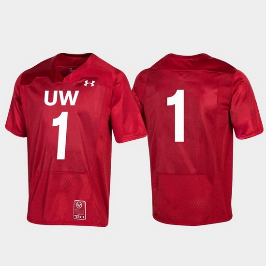 Men Wisconsin Badgers 1 Red 150Th Anniversary College Football Jersey Men Wisconsin Badgers 1 Red 150Th Anniversary College Football Jersey