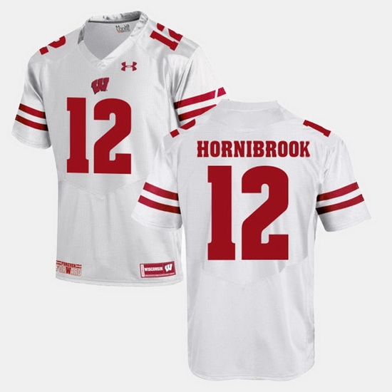 Men Wisconsin Badgers Alex Hornibrook Alumni Football Game White Jersey Men Wisconsin Badgers Alex Hornibrook Alumni Football Game White Jersey