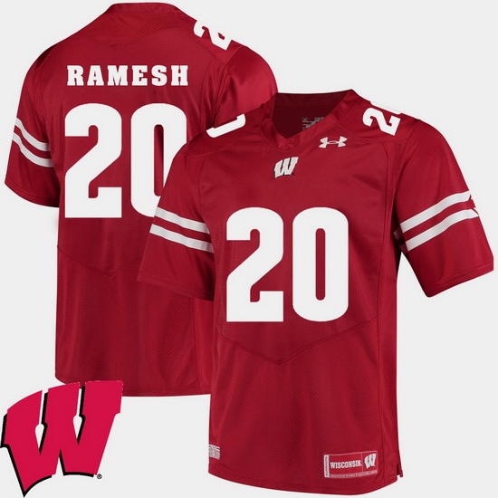 Men Wisconsin Badgers Austin Ramesh Red Alumni Football Game Ncaa 2018 Jersey Men Wisconsin Badgers Austin Ramesh Red Alumni Football Game Ncaa 2018 Jersey