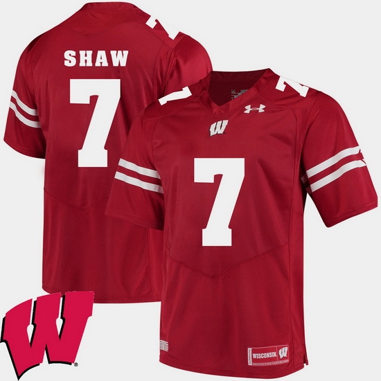 Men Wisconsin Badgers Bradrick Shaw Red Alumni Football Game Ncaa 2018 Jersey Men Wisconsin Badgers Bradrick Shaw Red Alumni Football Game Ncaa 2018 Jersey